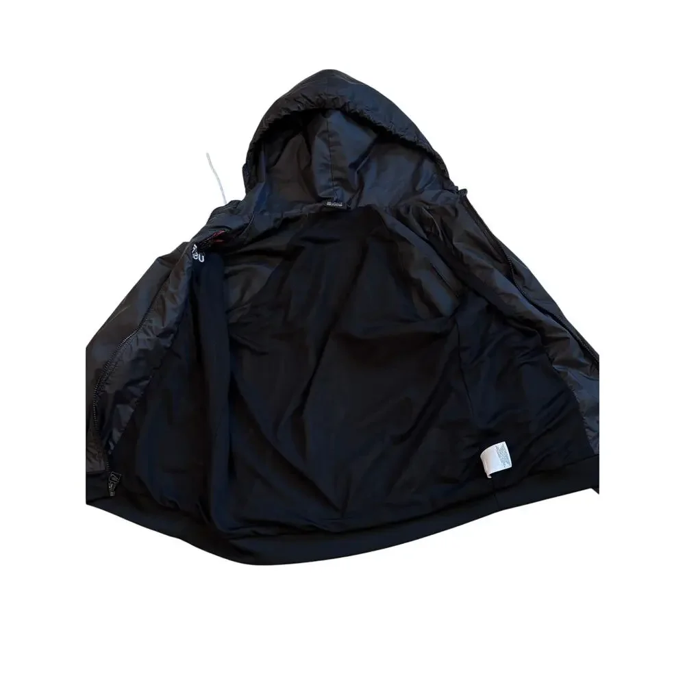Nike Windrunner Windbreaker Jacket USAF Womens Medium Black Full Zip Lightweight